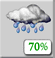 Friday: Rain likely. Mostly cloudy, with a high near 59. Chance of precipitation is 70%. Friday: Rain Likely