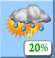Wednesday: A slight chance of rain showers between 7am and 9am, then a chance of showers and thunderstorms. Partly sunny, with a high near 88. West wind 5 to 12 mph. Chance of precipitation is 30%. New rainfall amounts less than a tenth of an inch possible. Wednesday: Chance Showers And Thunderstorms